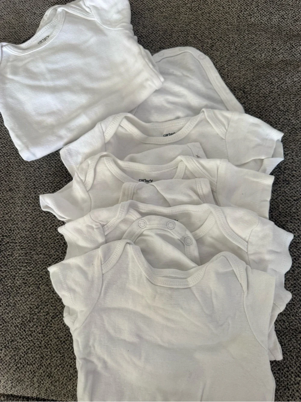 Carter's White Baby One-Piece Bodysuits Pack
